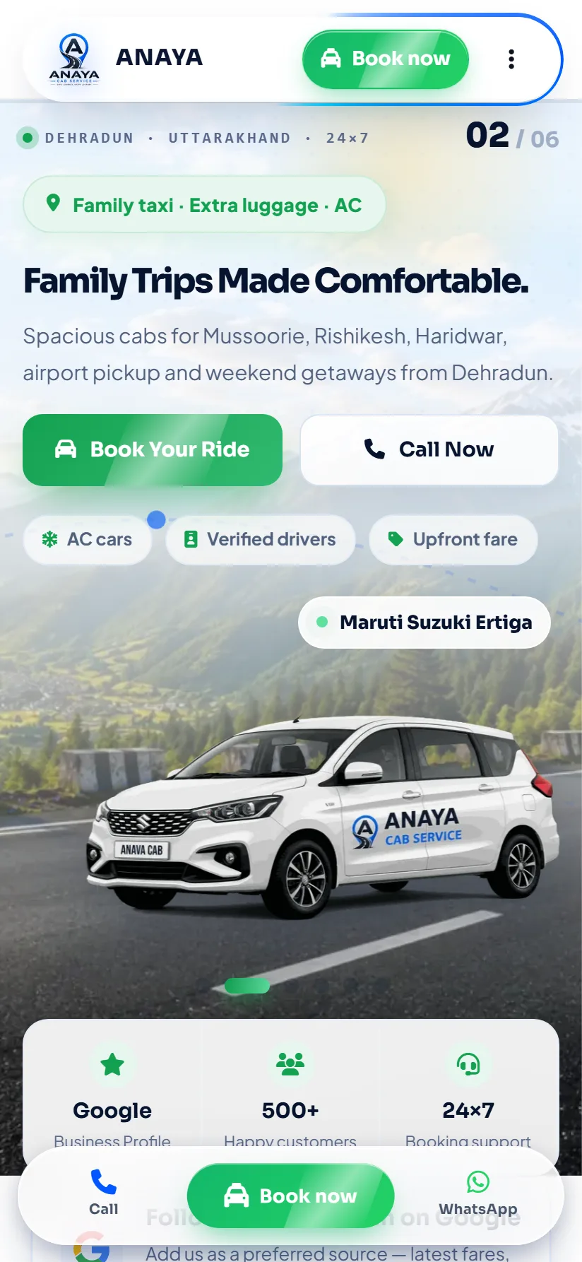 Anaya Cab Service / TaxiDehradun — mobile view