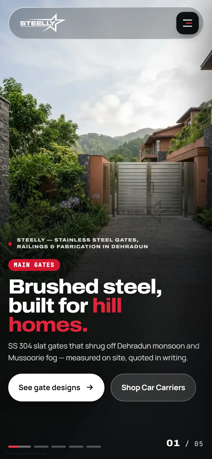 Steelly — mobile view